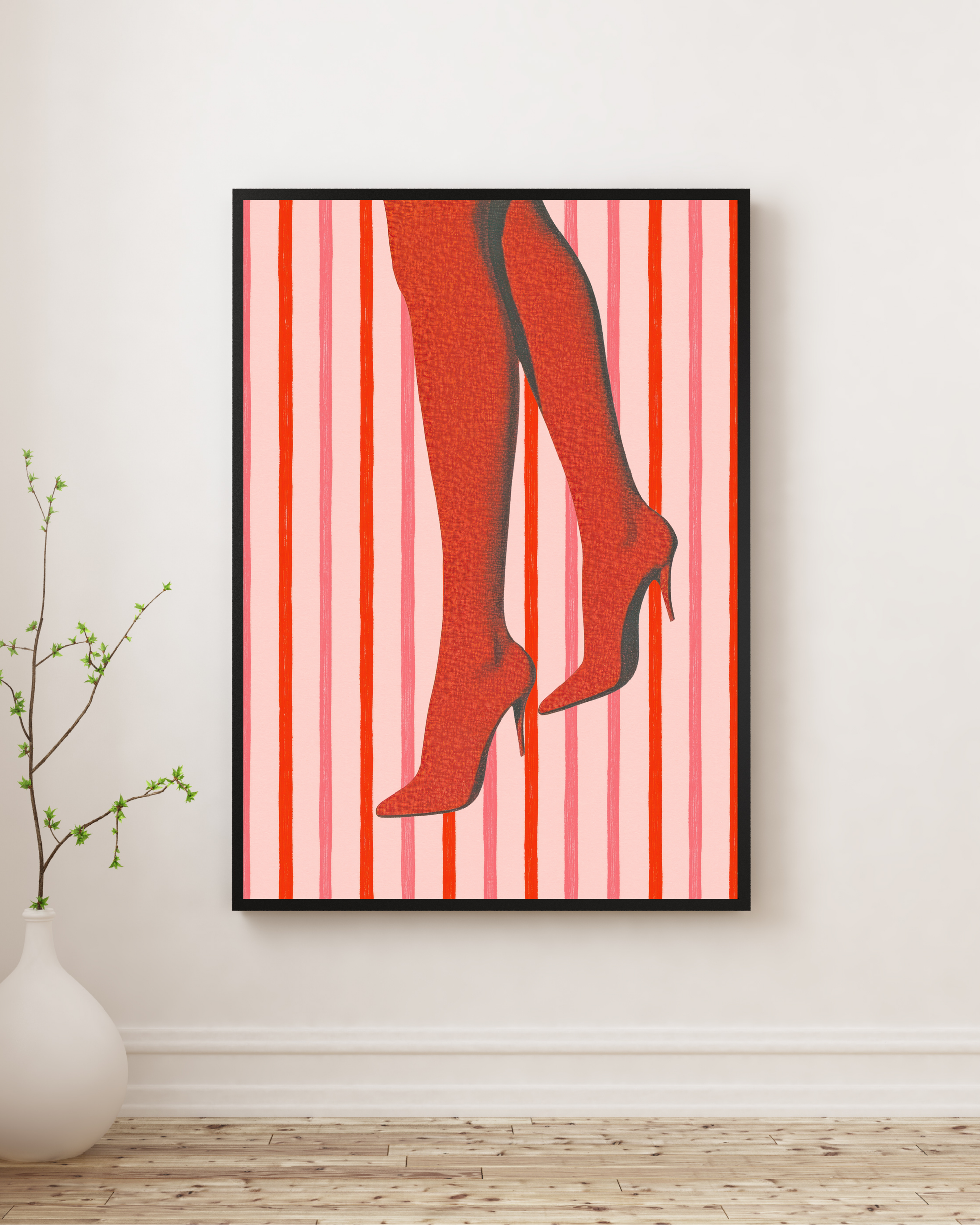 Wall Art Print - Retro Red Heels Pop Art Print-By The Bard