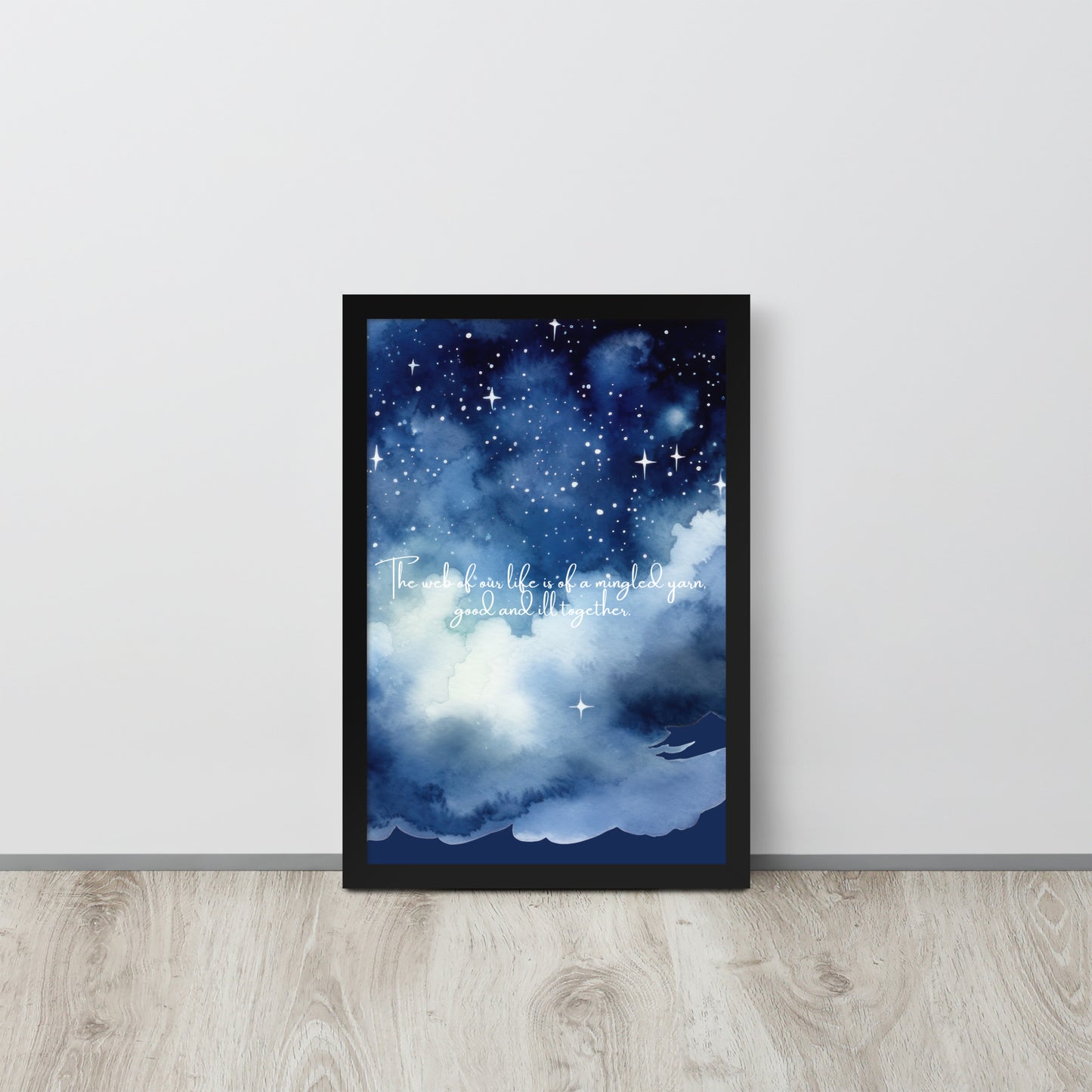 Wall Art Print - "The Web of Our Life" Shakespeare inspirational Quote Starry Night Wall Art-By The Bard
