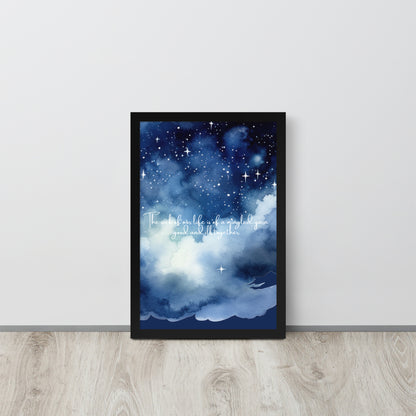 Wall Art Print - "The Web of Our Life" Shakespeare inspirational Quote Starry Night Wall Art-By The Bard
