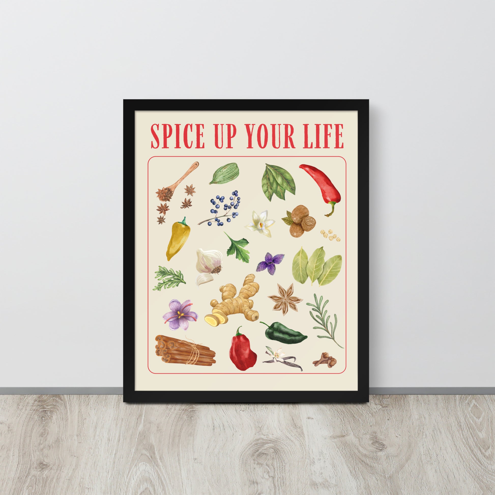 Wall Art Print - Spice Up Your Life Botanical Illustration-By The Bard
