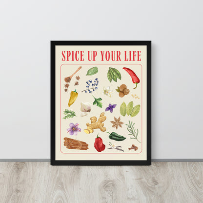 Wall Art Print - Spice Up Your Life Botanical Illustration-By The Bard