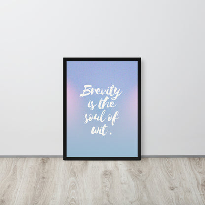 Wall Art Print - Brevity Is the Soul of Wit” Shakespeare quote-By The Bard