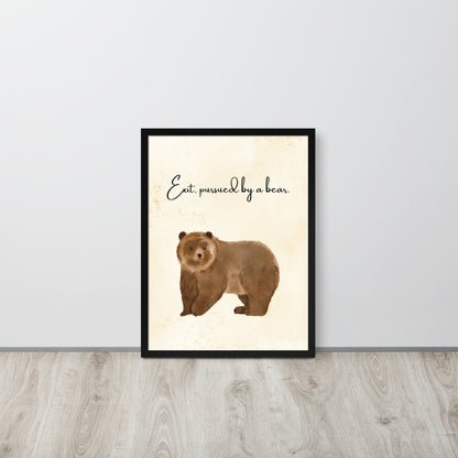 Wall Art Print - Exit, pursued by a bear-By The Bard