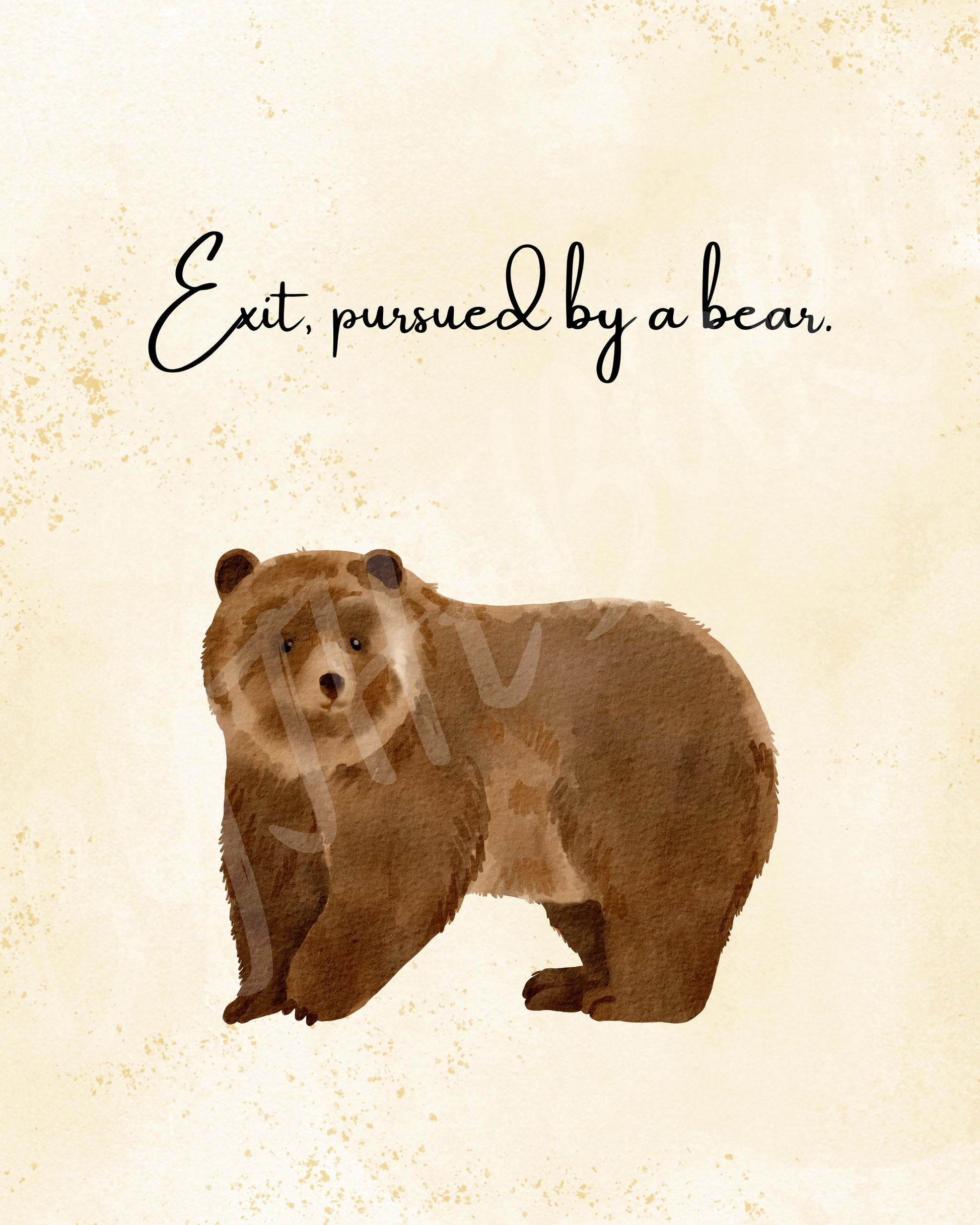 Wall Art Print - Exit, pursued by a bear-By The Bard