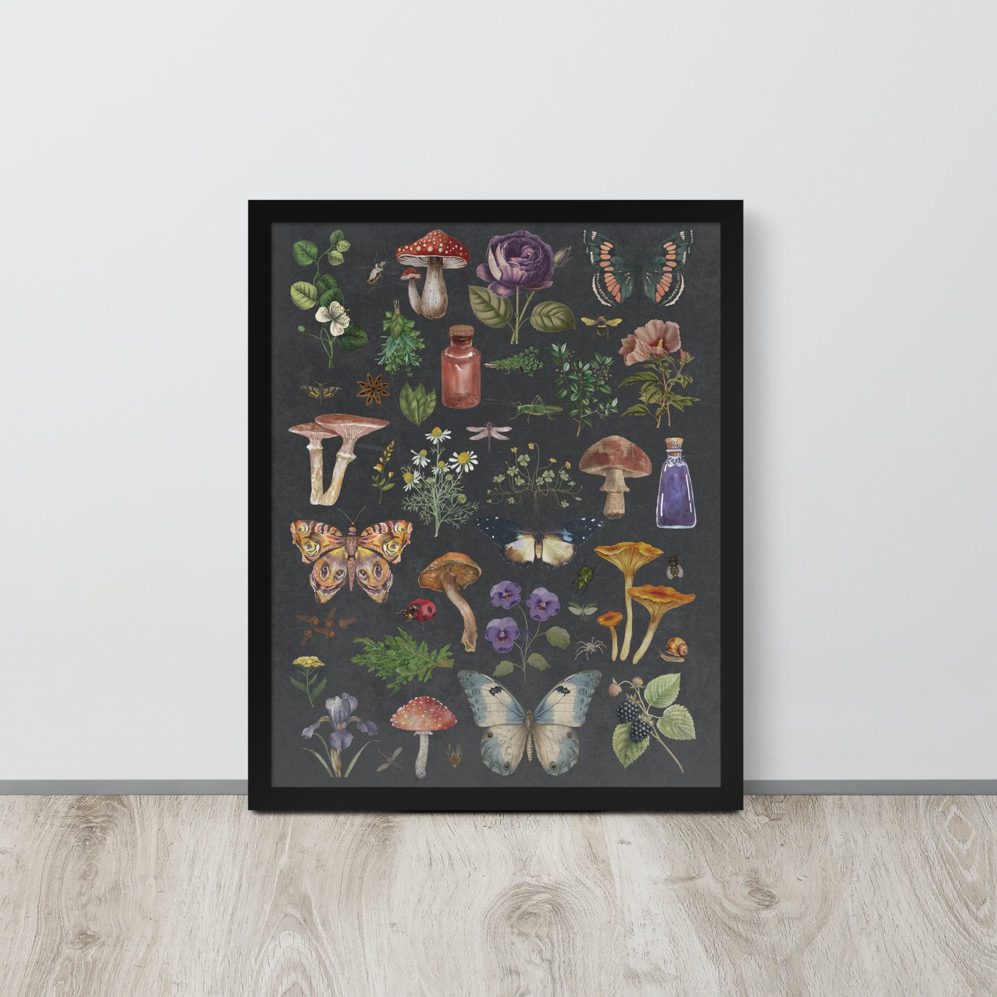 Wall Art Print - Witchy Botanicals - Vintage Nature Collage-By The Bard