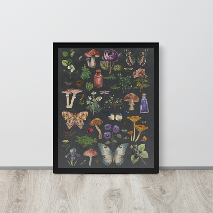 Wall Art Print - Witchy Botanicals - Vintage Nature Collage-By The Bard