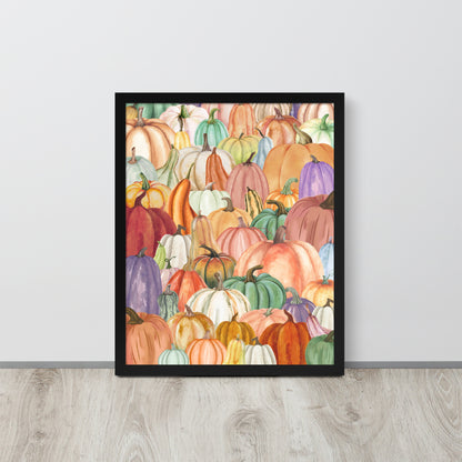 Wall Art Print - Autumn Pumpkin Patch  | Cosy Fall Halloween Home Decor