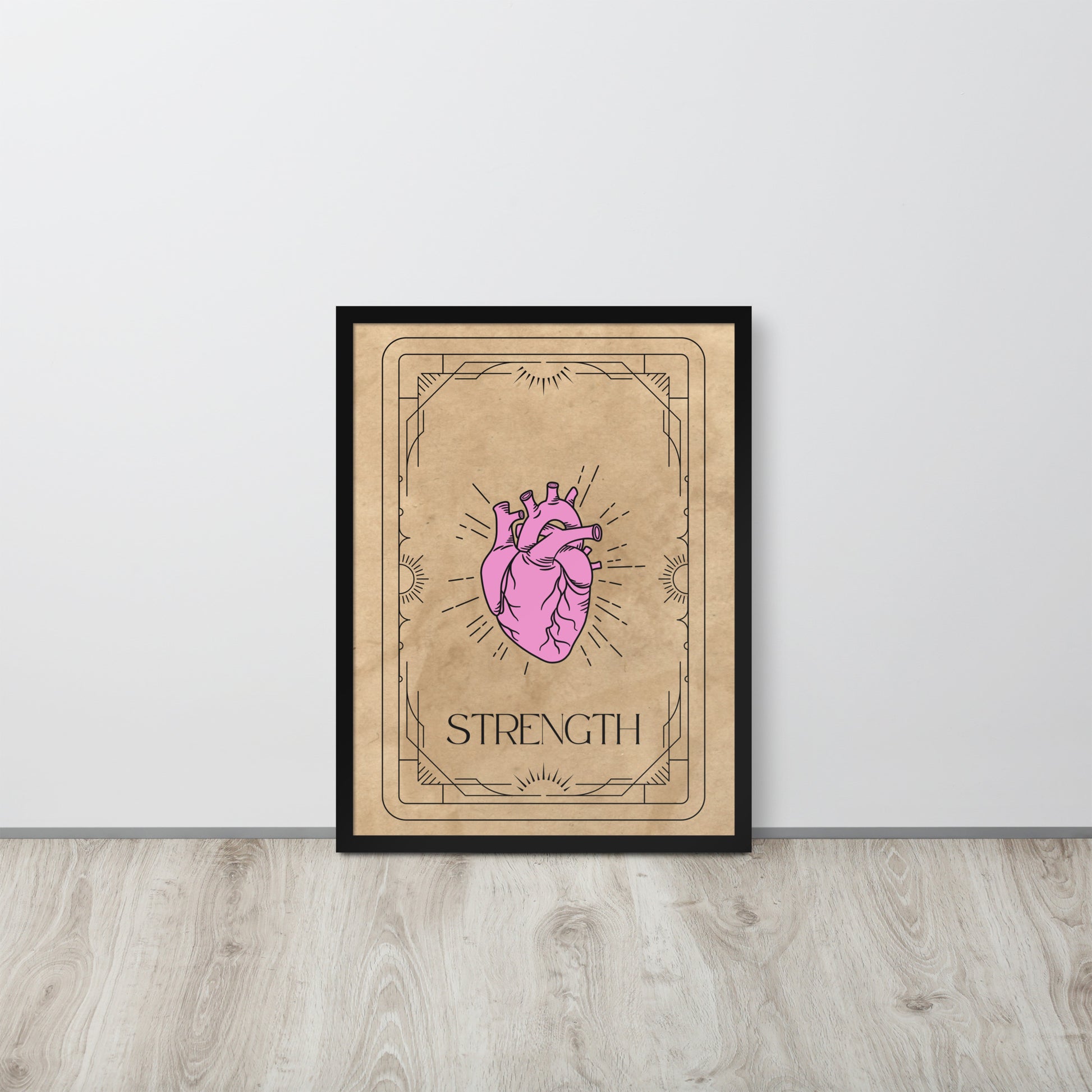 Wall Art Print - Tarot Card - Strength, Pink Edition-By The Bard