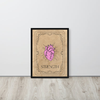 Wall Art Print - Tarot Card - Strength, Pink Edition-By The Bard