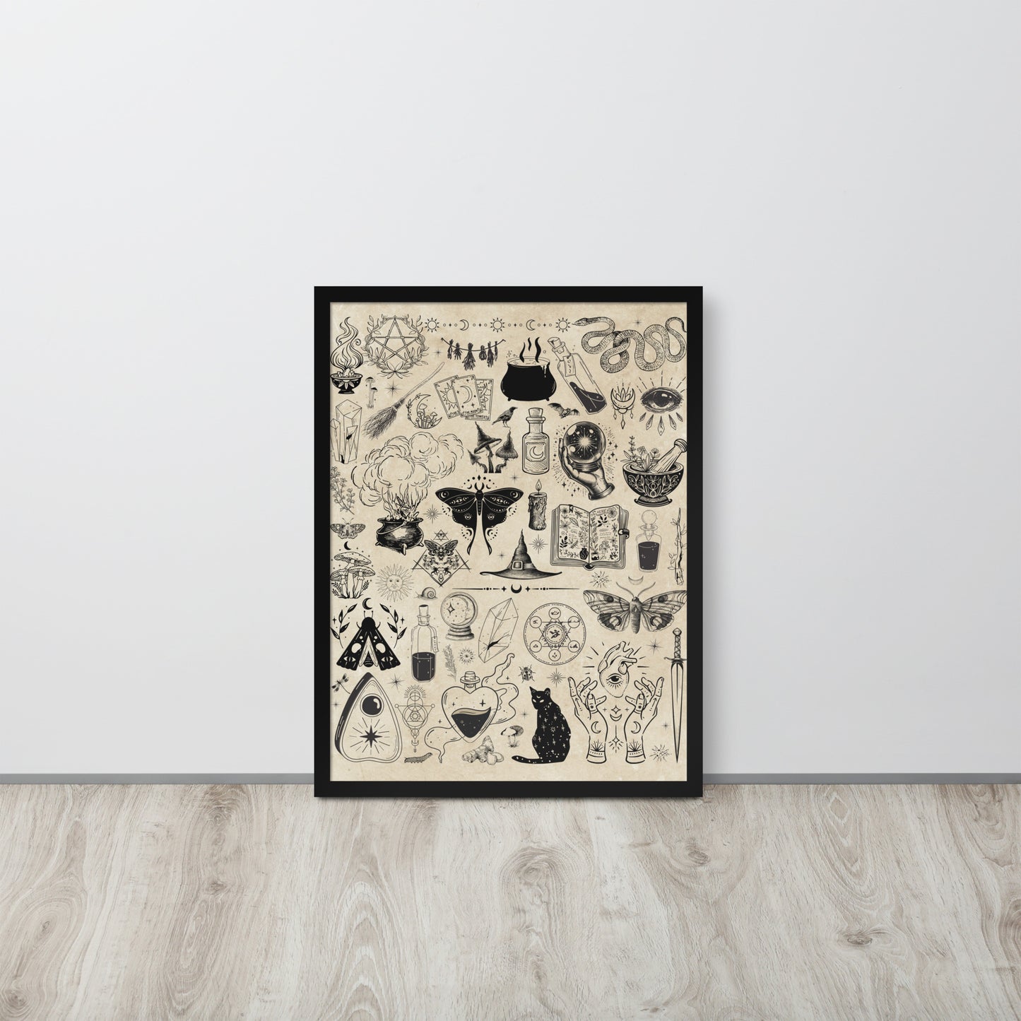 Wall Art Print - Mystical Witchcraft Vintage Illustration-By The Bard