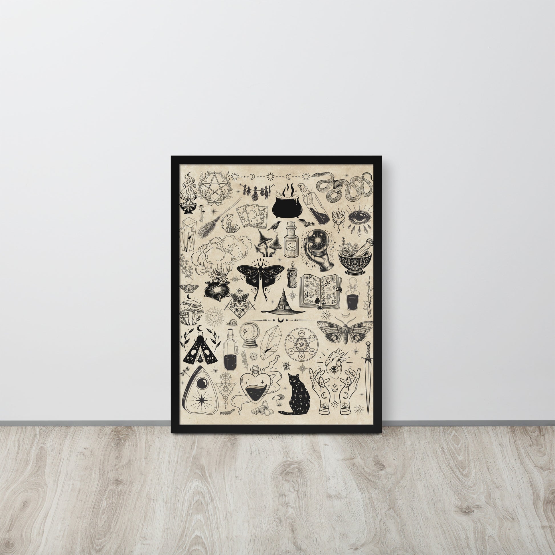 Wall Art Print - Mystical Witchcraft Vintage Illustration-By The Bard