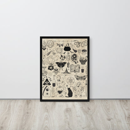 Wall Art Print - Mystical Witchcraft Vintage Illustration-By The Bard