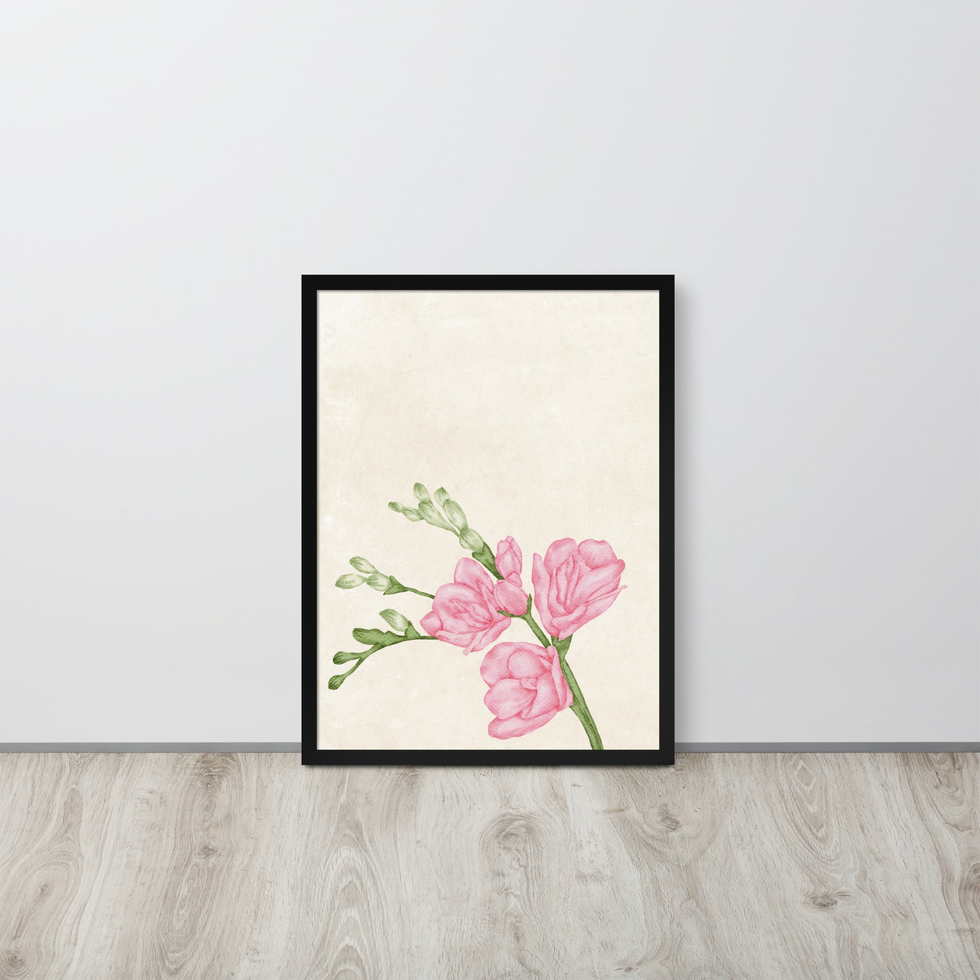 Wall Art Print - Botanical Watercolour Freesia Illustration-By The Bard