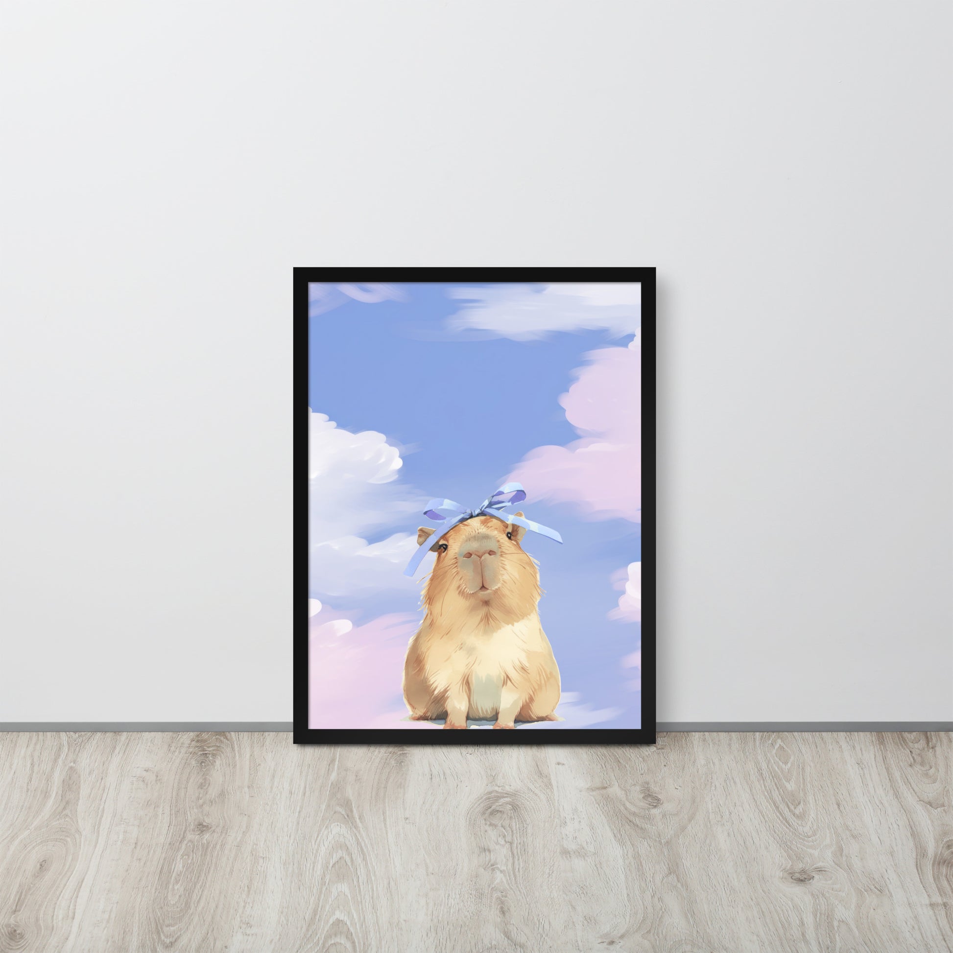 Wall Art Print - Pastel Cloud Guinea Pig Princess Print-By The Bard