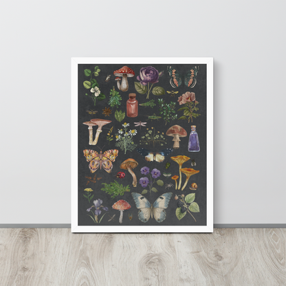 Wall Art Print - Witchy Botanicals - Vintage Nature Collage-By The Bard