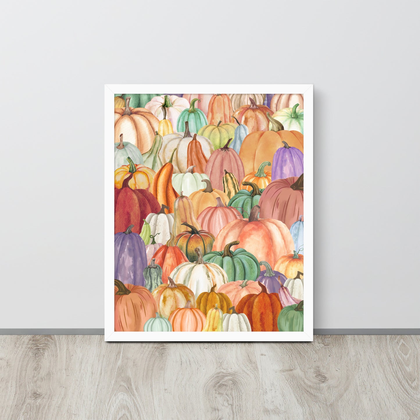 Wall Art Print - Autumn Pumpkin Patch  | Cosy Fall Halloween Home Decor
