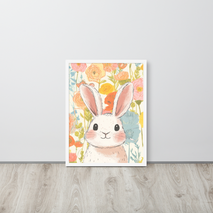 Wall Art Print - Floral Bunny-By The Bard