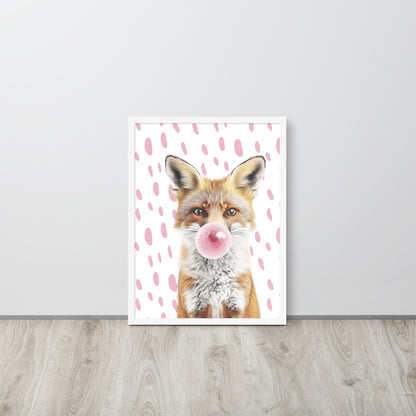 Wall Art Print - Fox Bubblegum-By The Bard
