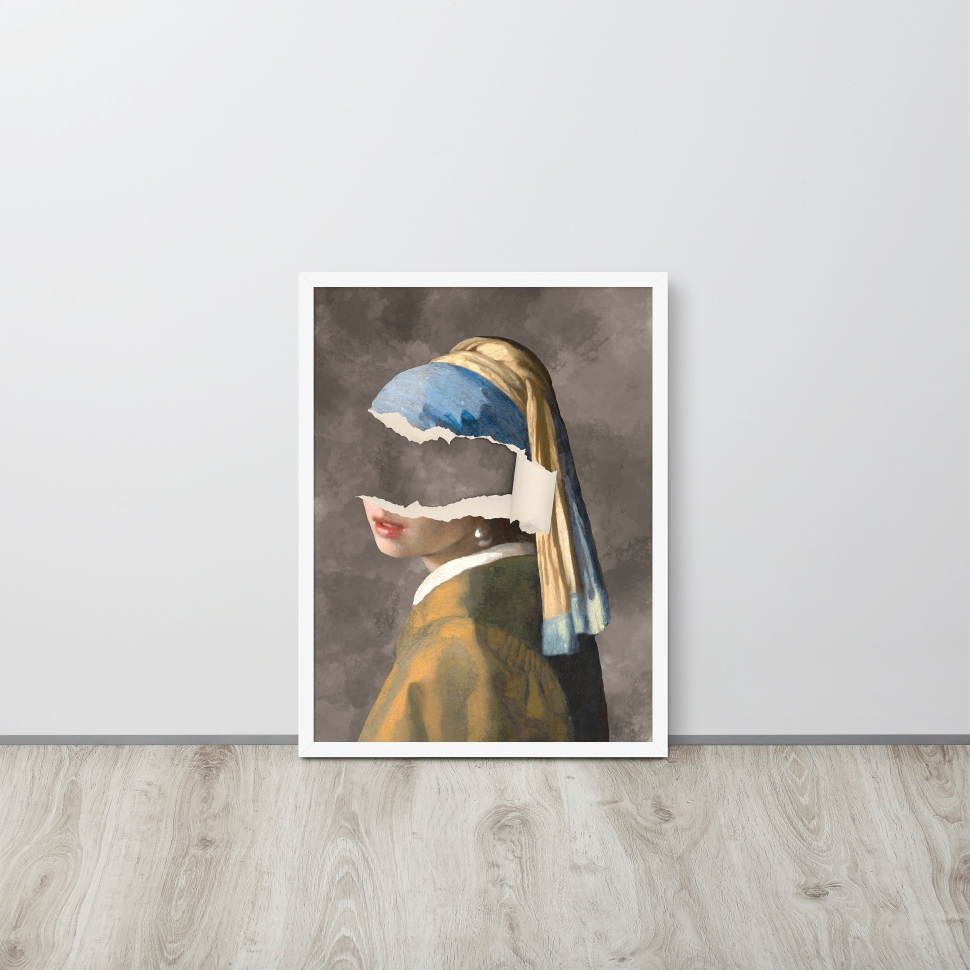 Wall Art Print - Ripped Girl with a Pearl Earring-By The Bard