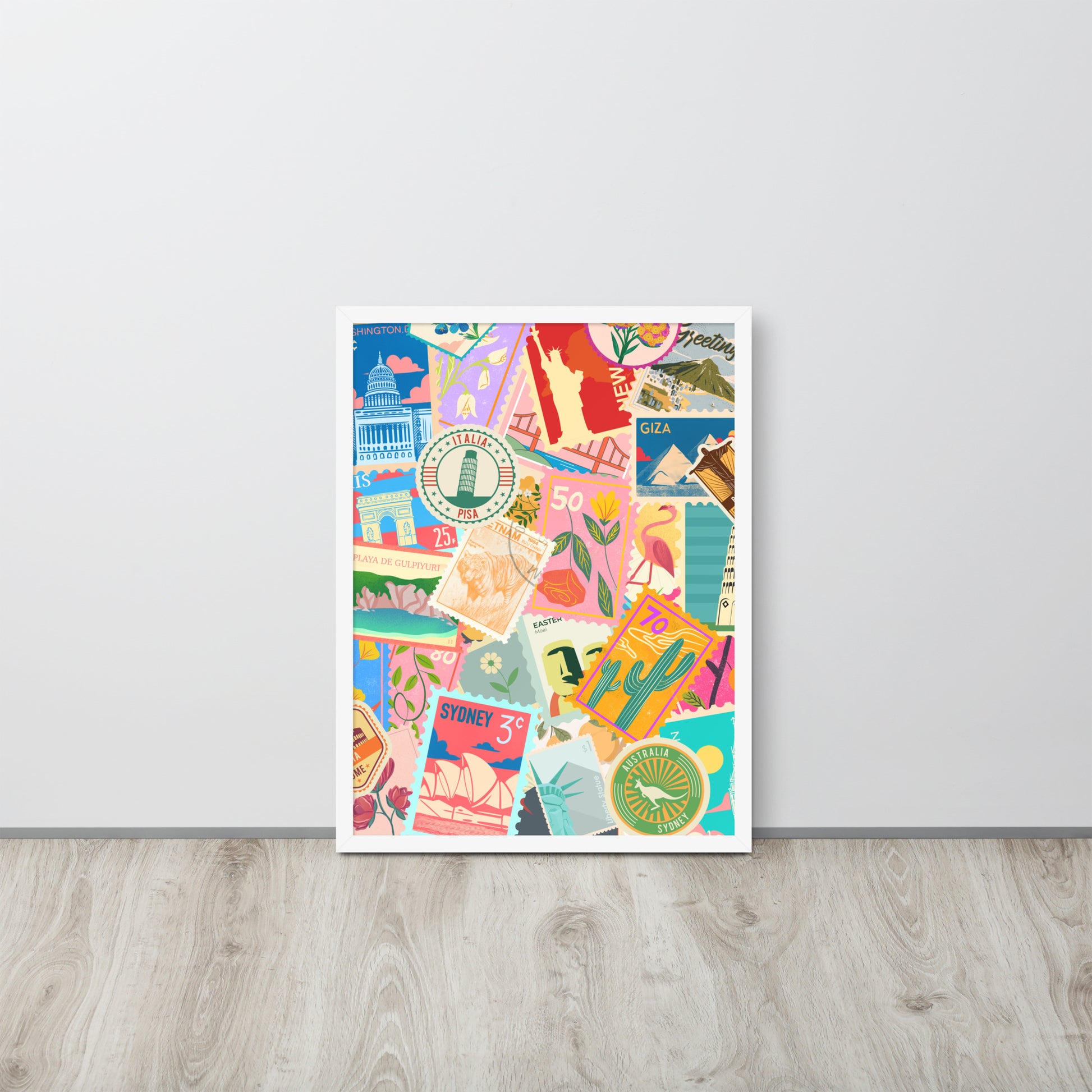 Wall Art Print - Travel Stamps-By The Bard