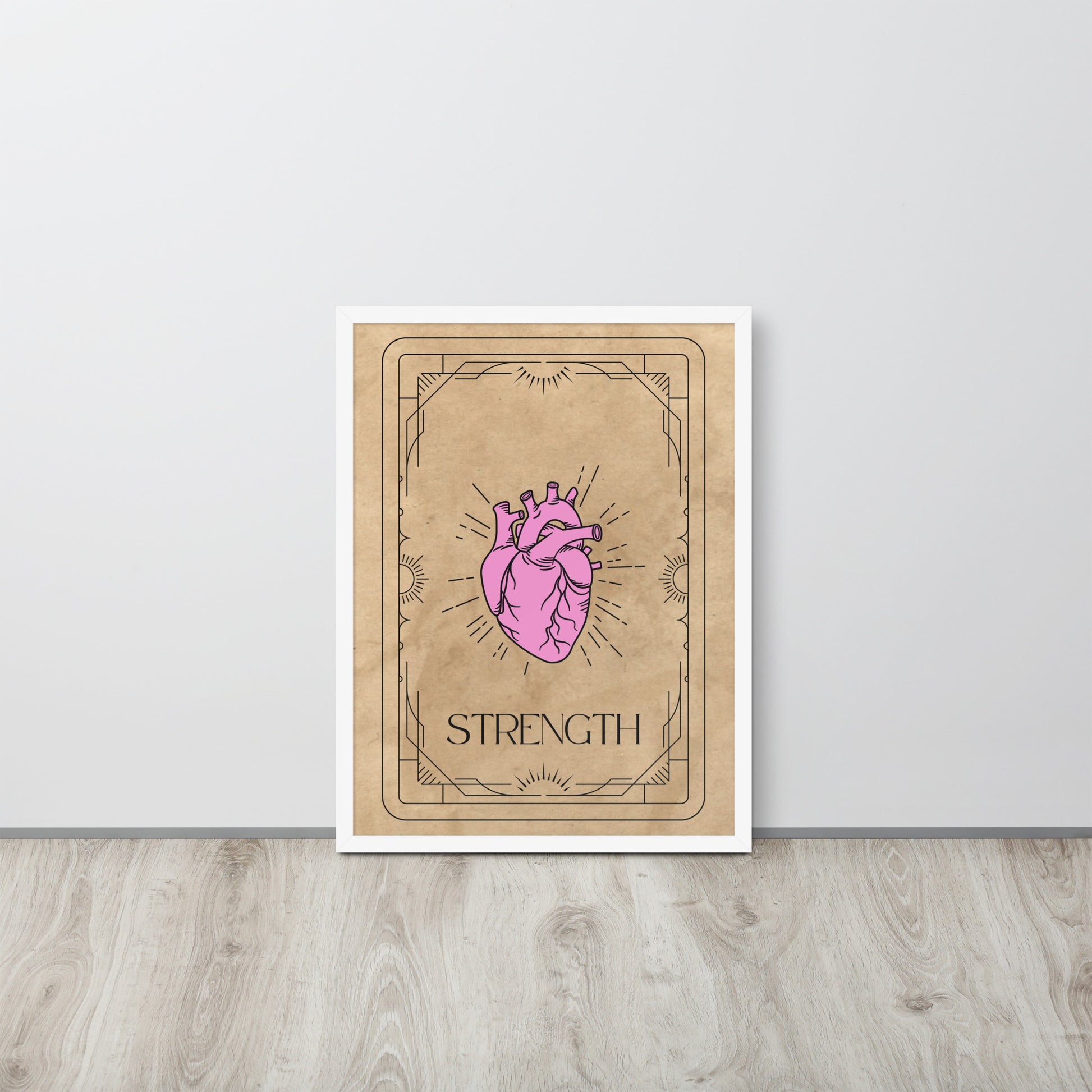 Wall Art Print - Tarot Card - Strength, Pink Edition-By The Bard