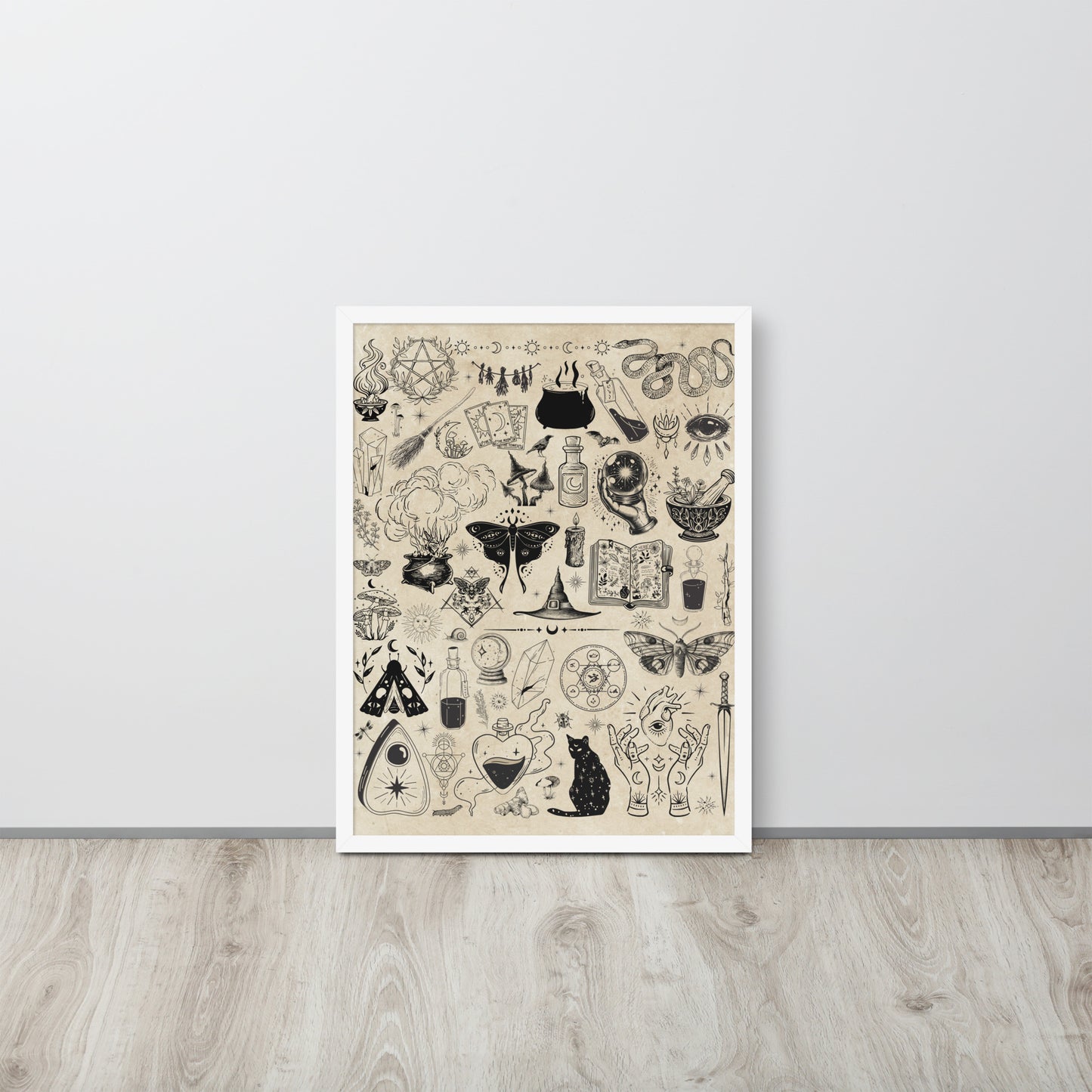 Wall Art Print - Mystical Witchcraft Vintage Illustration-By The Bard