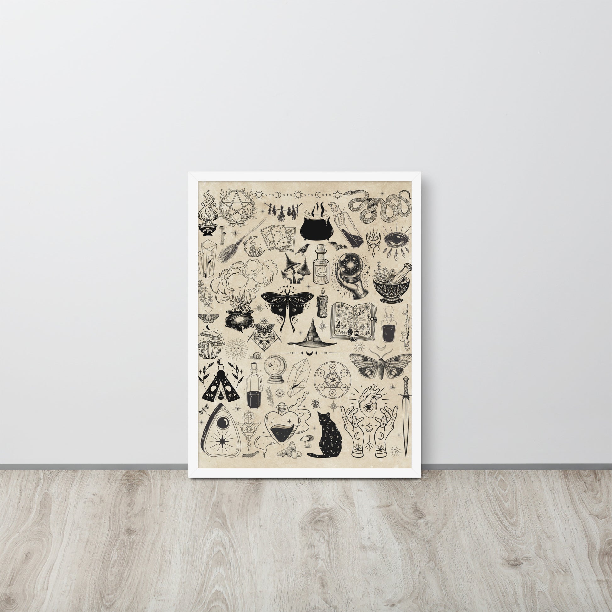 Wall Art Print - Mystical Witchcraft Vintage Illustration-By The Bard