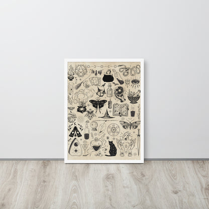 Wall Art Print - Mystical Witchcraft Vintage Illustration-By The Bard