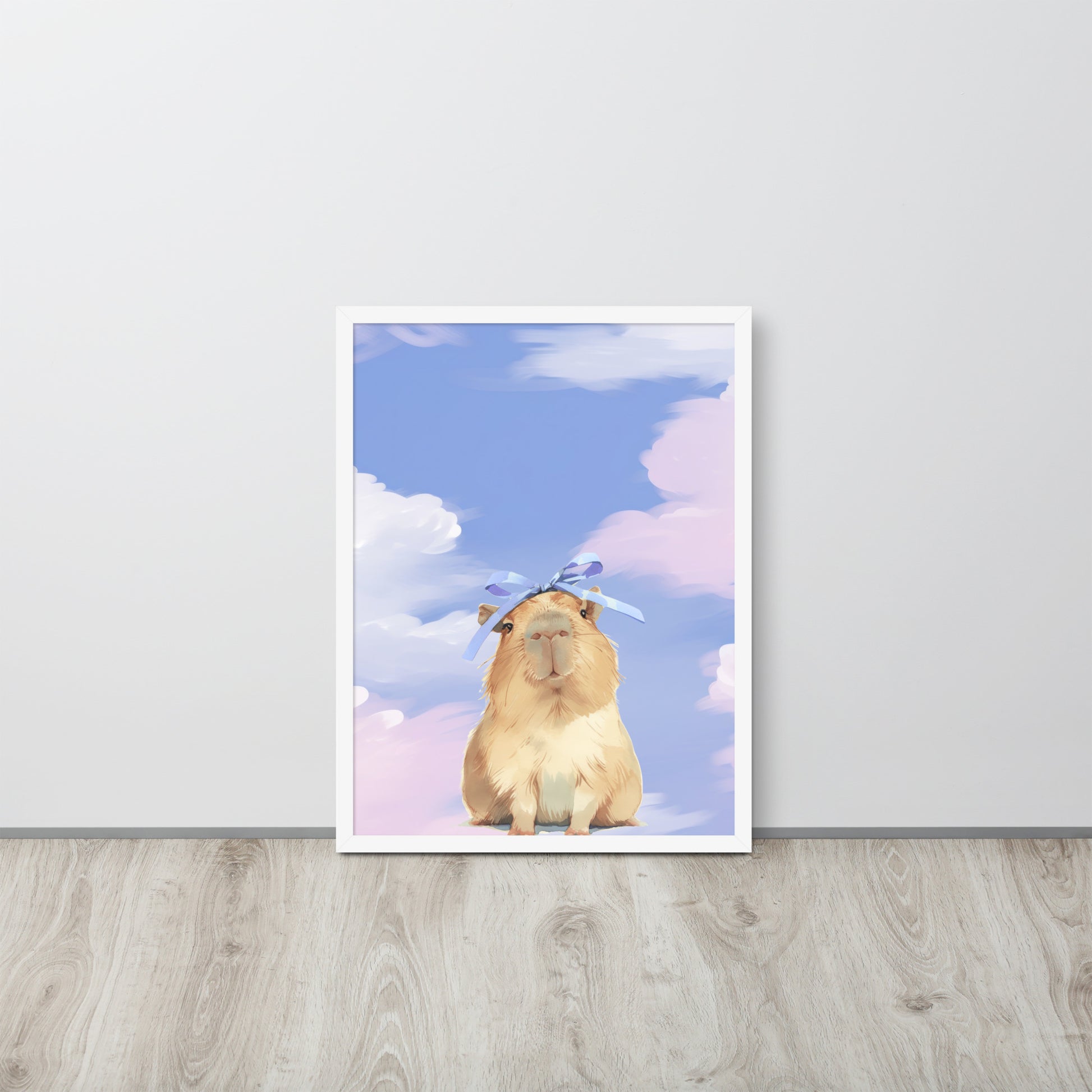 Wall Art Print - Pastel Cloud Guinea Pig Princess Print-By The Bard
