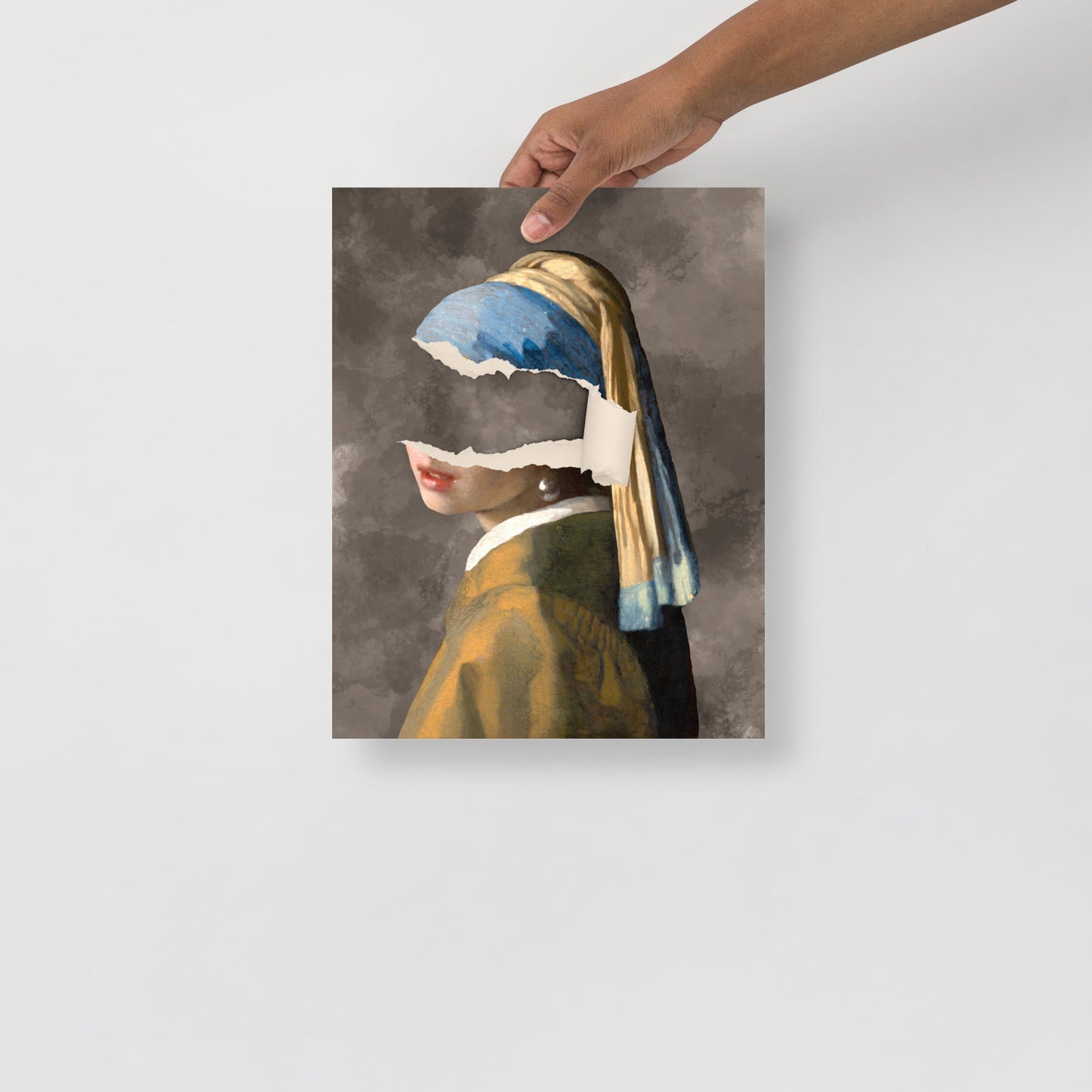Wall Art Print - Ripped Girl with a Pearl Earring-By The Bard