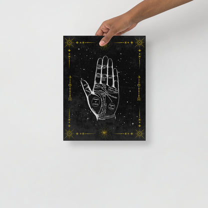 Wall Art Print - Vintage Occult Palm Reading Guide-By The Bard