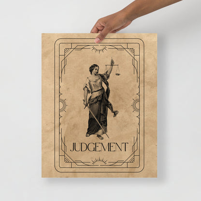 Wall Art Print - Tarot Card - Judgement, Lady Justice Edition-By The Bard