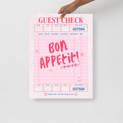 Wall Art Print - Bon Appetit-By The Bard