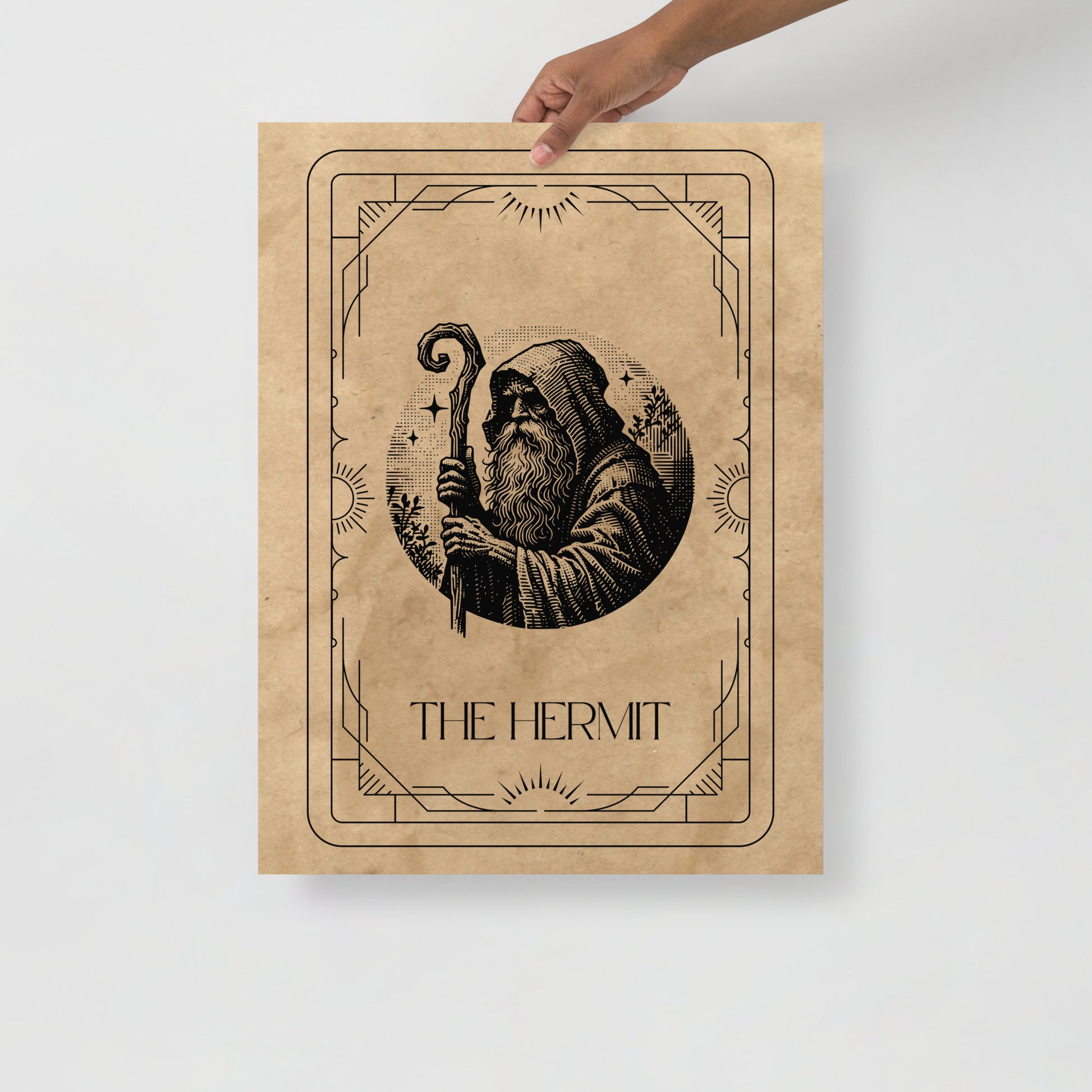 Wall Art Print - Tarot Card - The Hermit-By The Bard