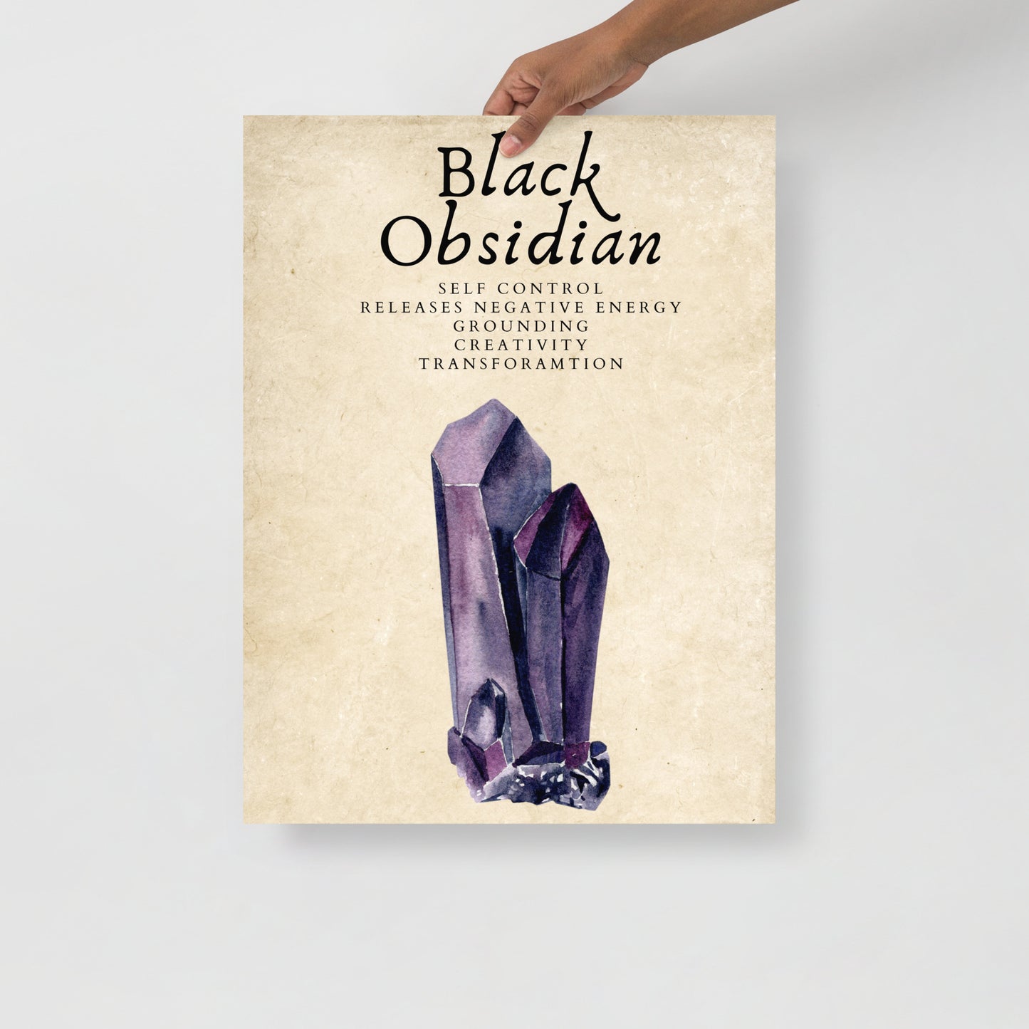 Wall Art Print - Black Obsidian-By The Bard