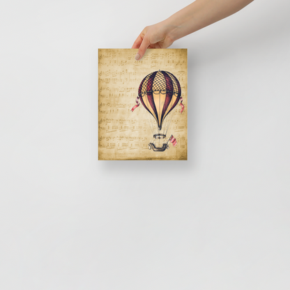 Wall Art Print - Hot Air Balloon-By The Bard