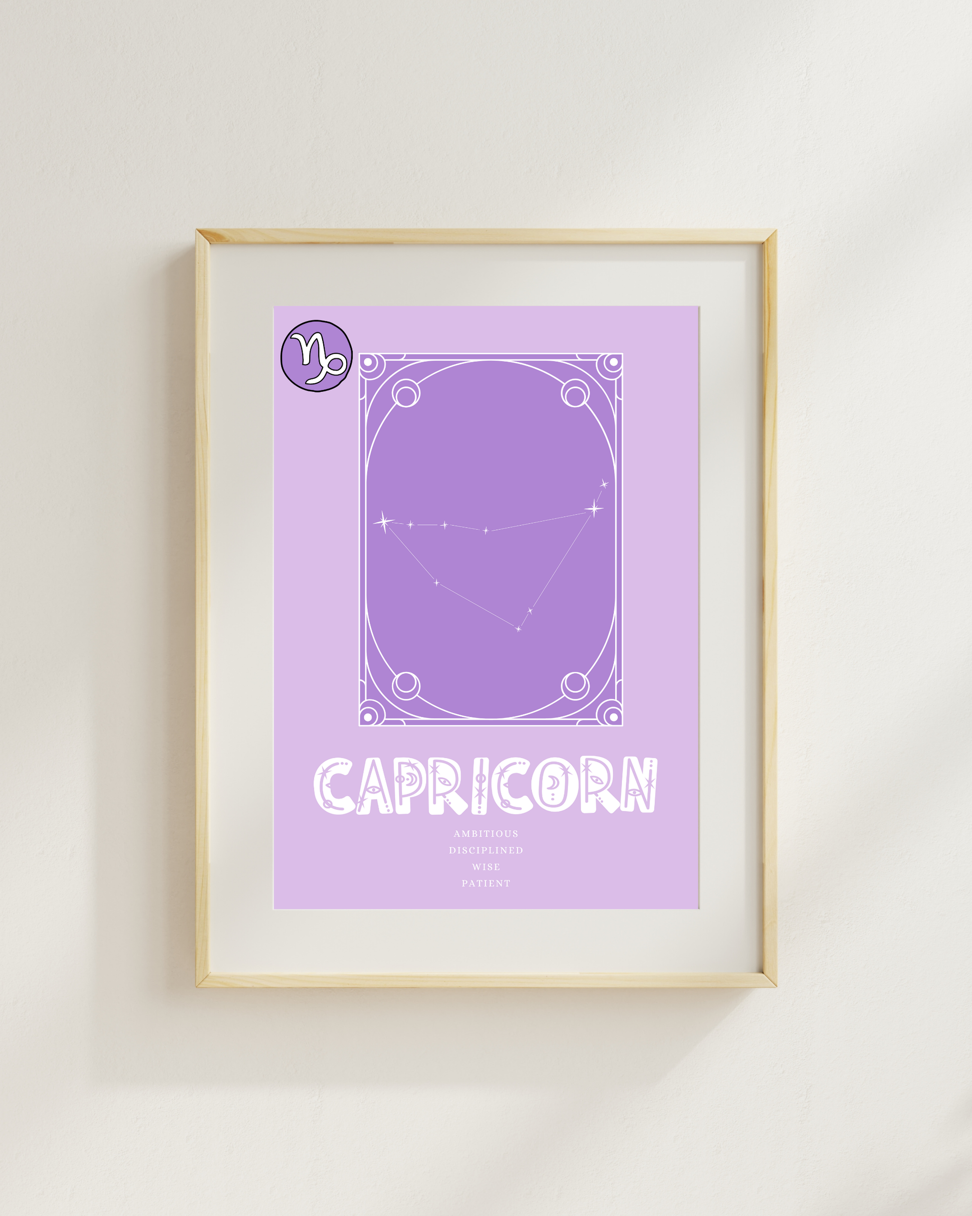 Wall Art Print - Zodiac - Capricorn-By The Bard