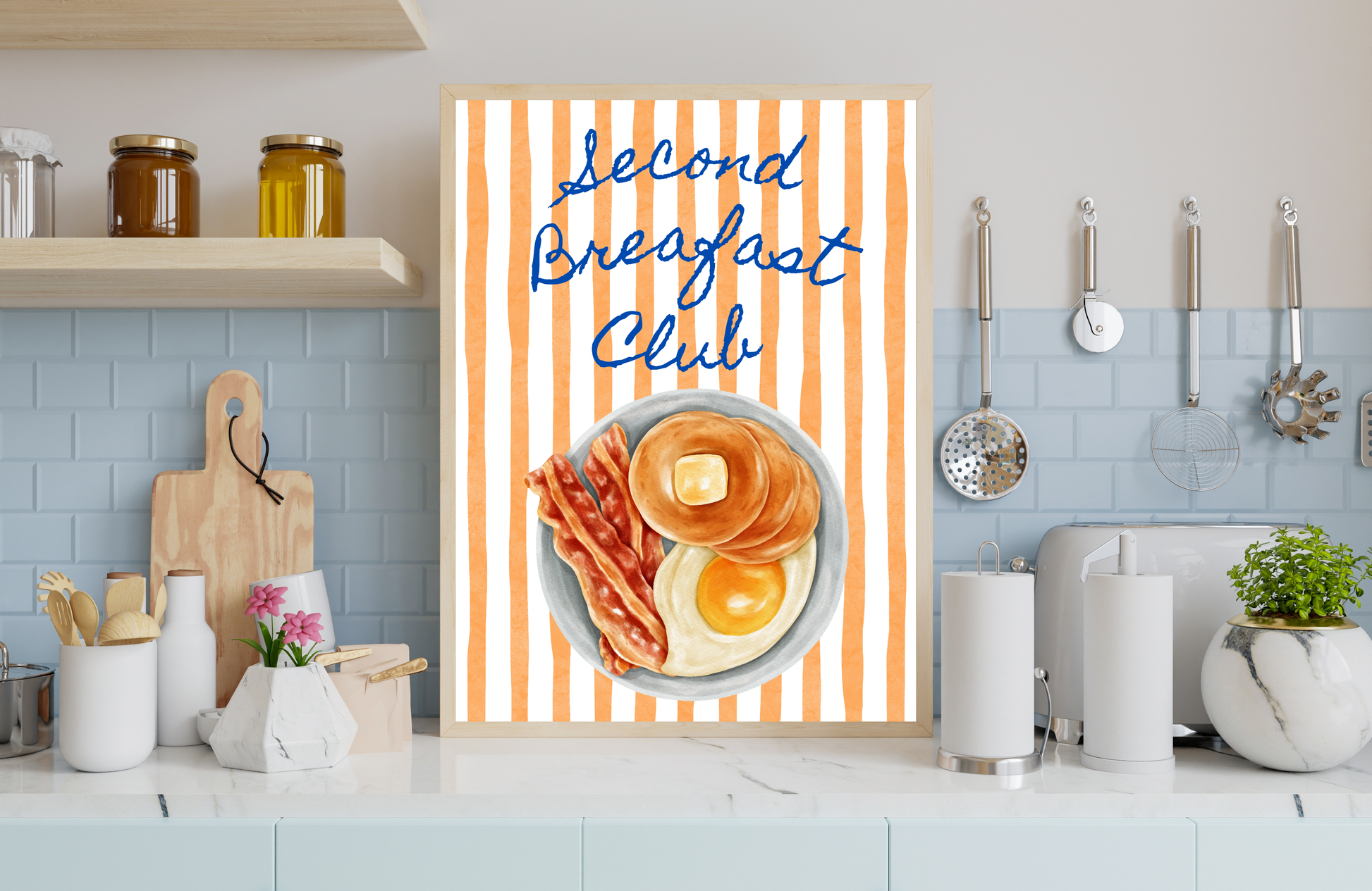 Wall Art Print - Second Breakfast Club, Whimsical Food Illustration-By The Bard