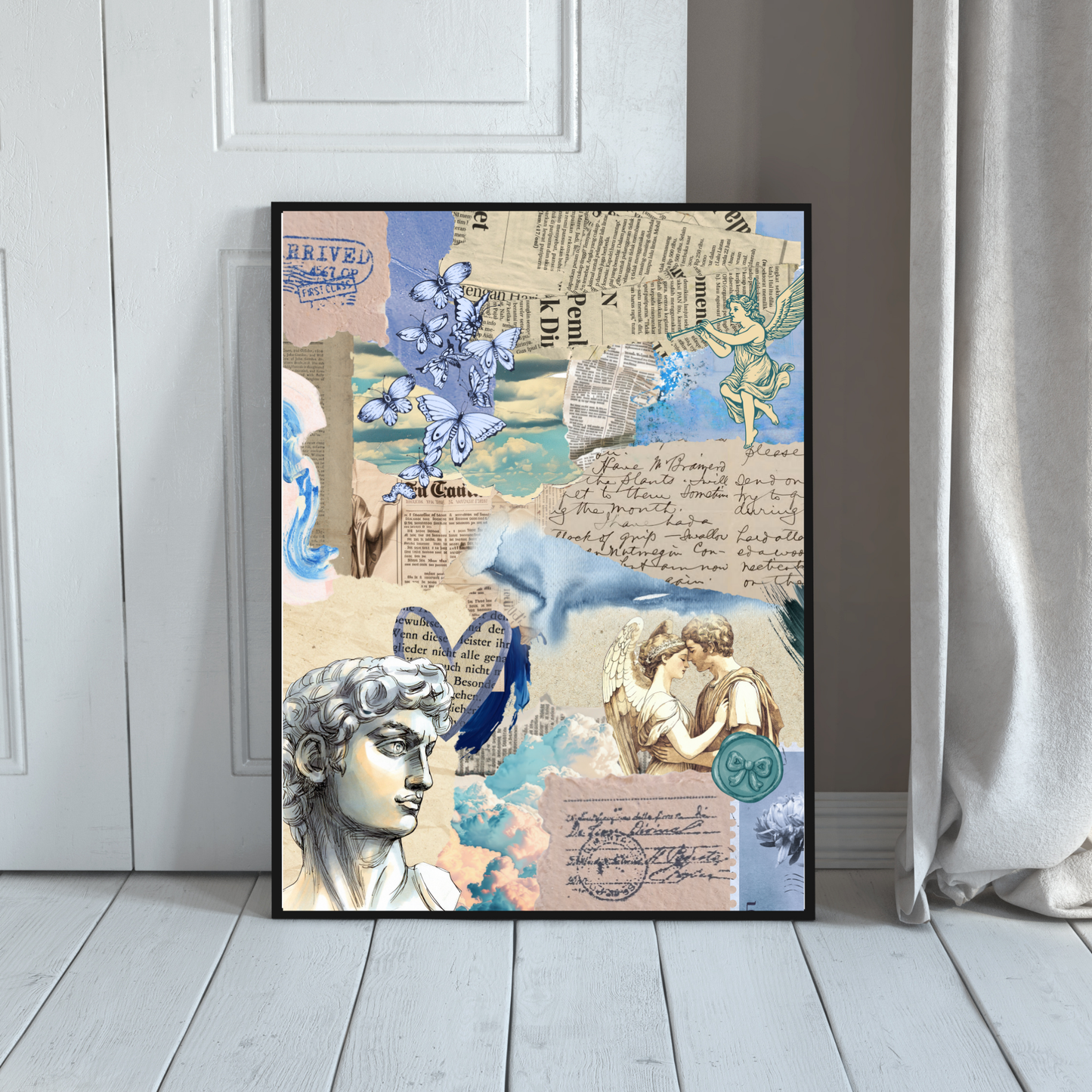 Wall Art Print - Neo Classical Romantic Greco-Roman Collage-By The Bard
