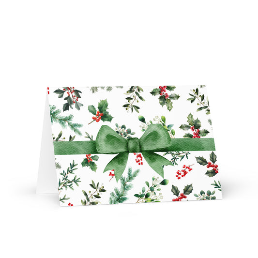 Christmas Card -  Winter Greens and Berries