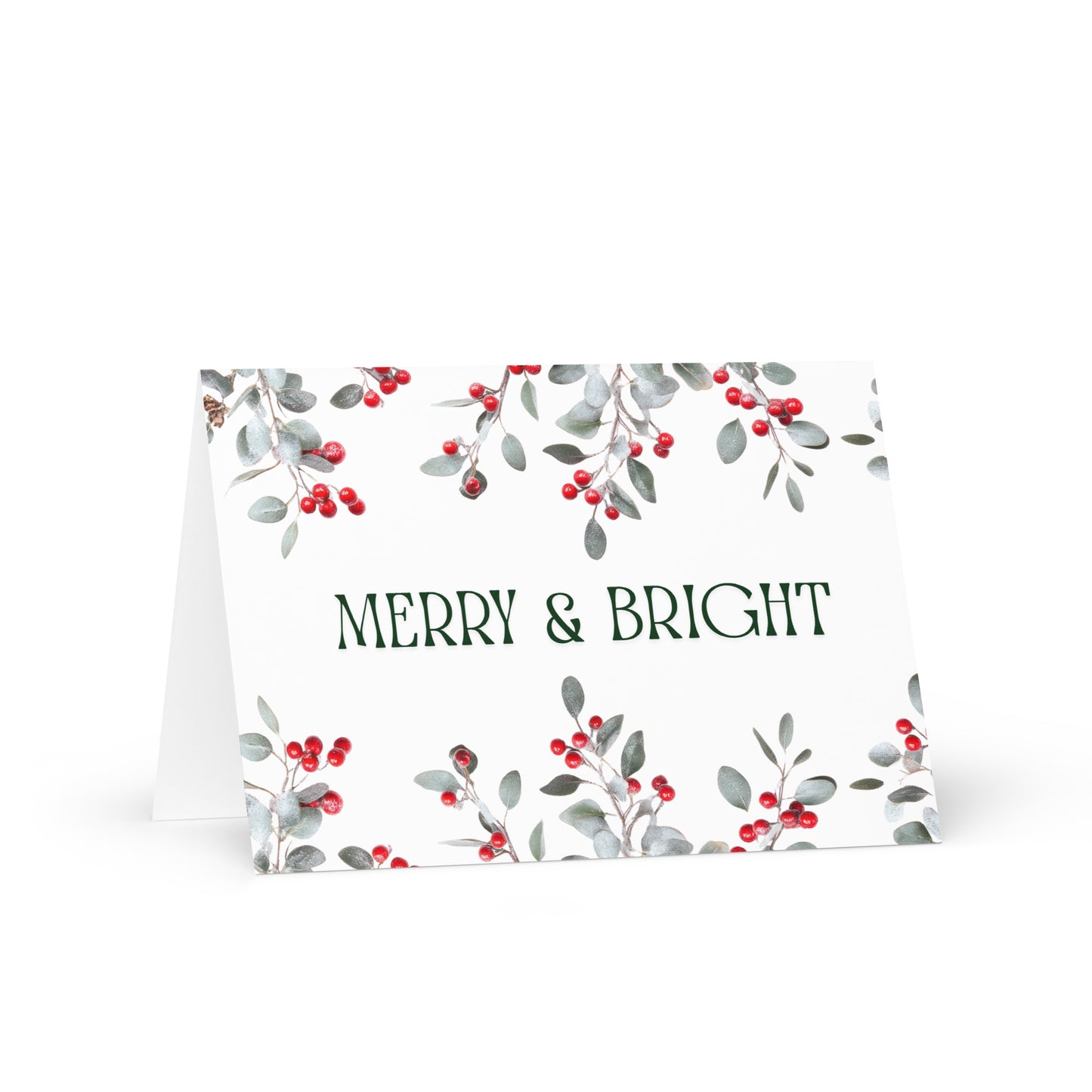 Christmas Card -  Merry and Bright Winter Berry