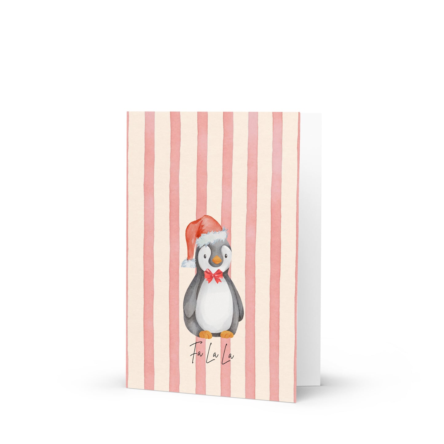 Christmas Card - Fa La La Penguin Christmas Card