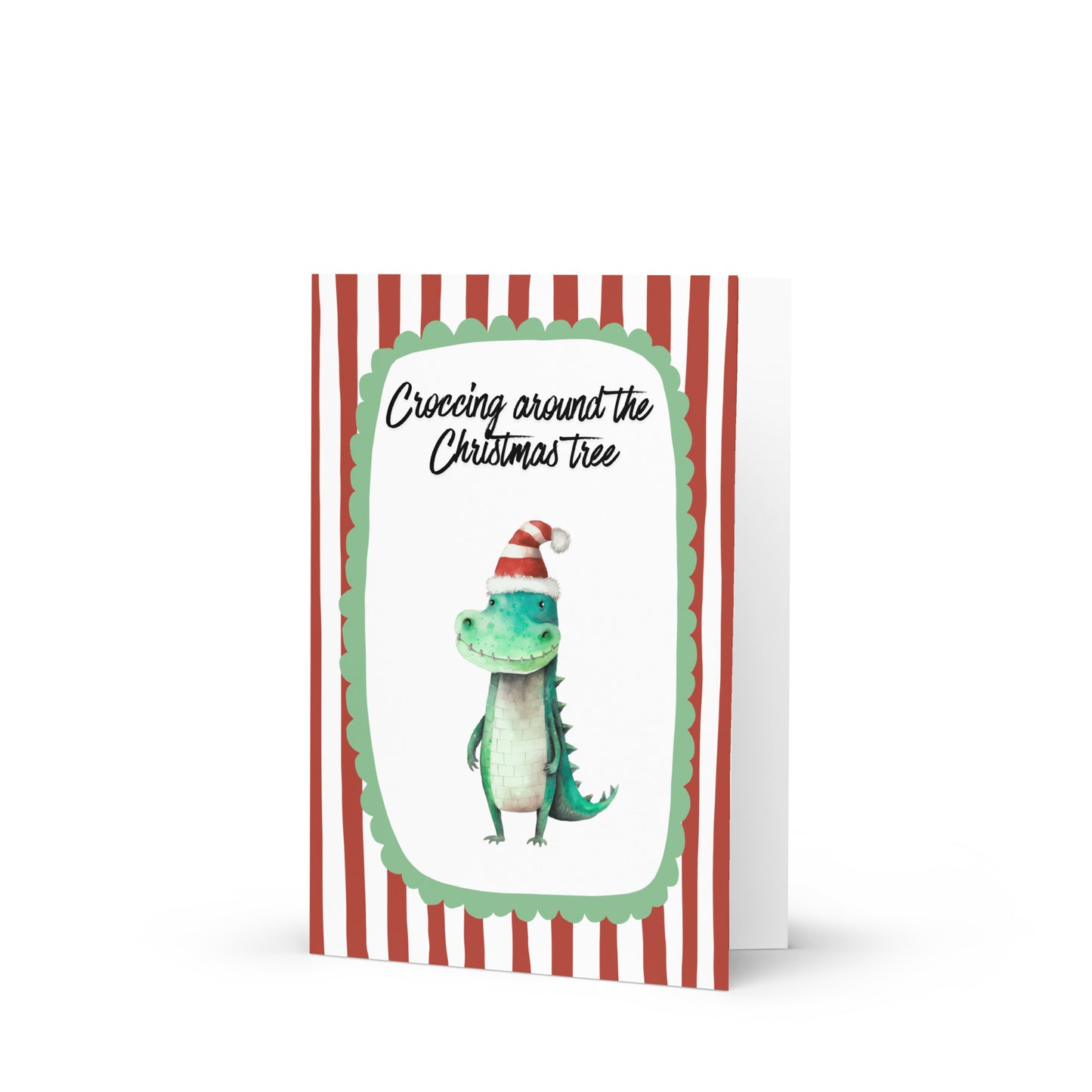 Christmas Card - Croc-ing Around the Christmas Tree Card