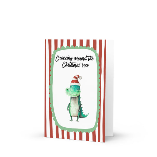 Christmas Card - Croc-ing Around the Christmas Tree Card