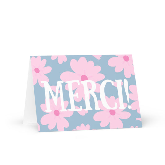 Greetings Card - Merci! Floral Thank You Card