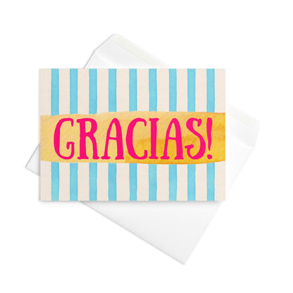 Greetings Card - Gracias! Bold Stripe Thank You Card