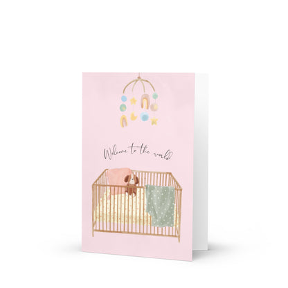 Greetings Card - Welcome to the World New Baby Nursery Card