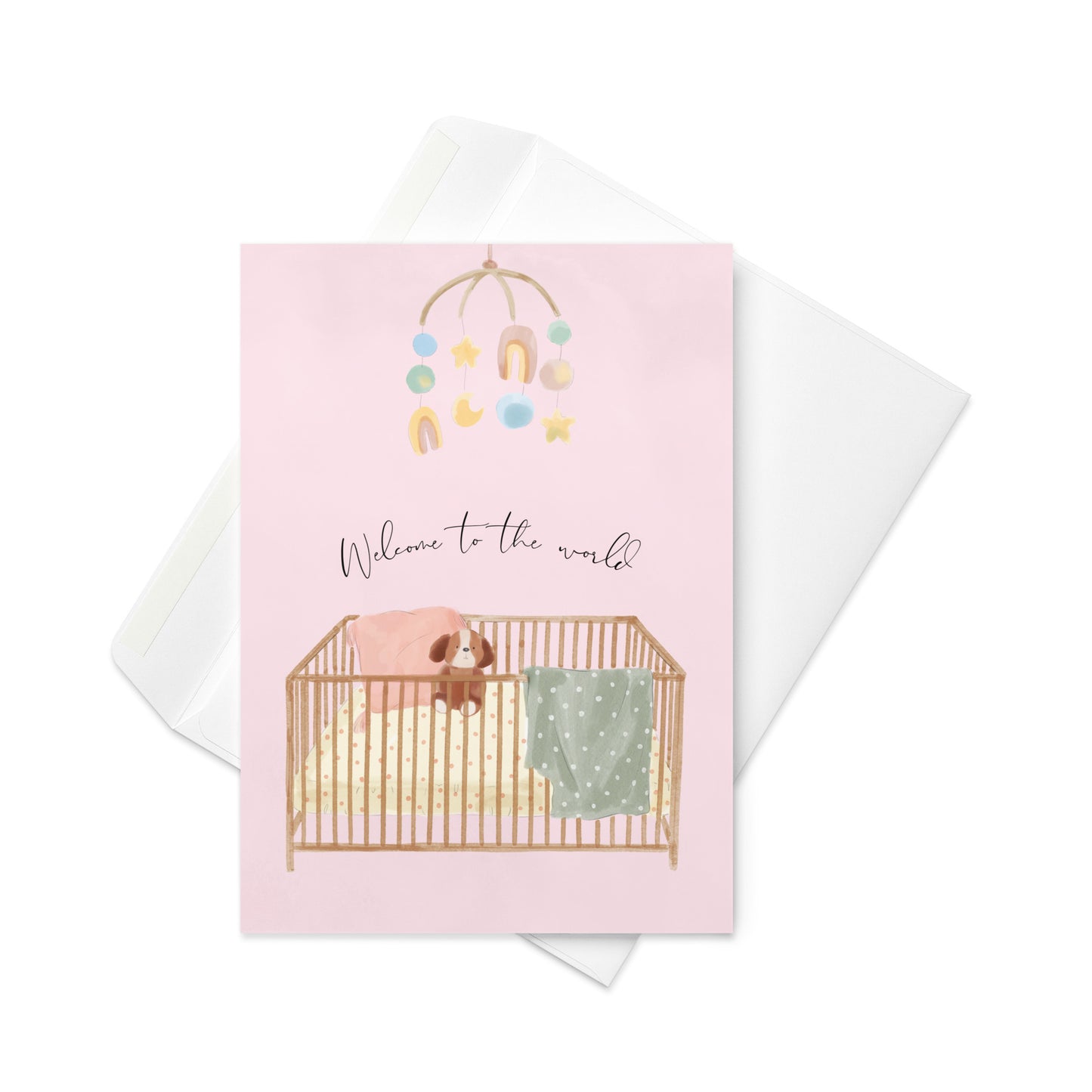 Greetings Card - Welcome to the World New Baby Nursery Card