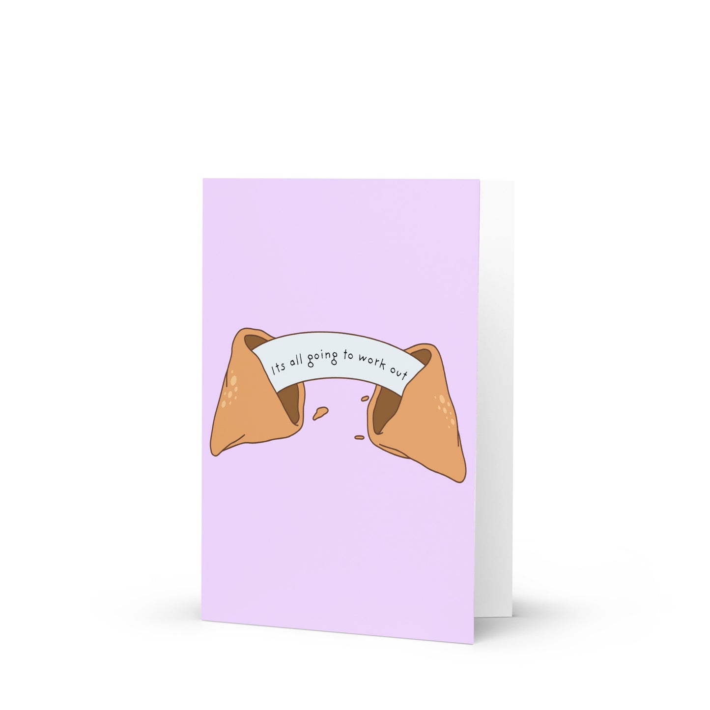 Greetings Card -  It's All Going to Work Out Card | Fortune Cookie Good Luck Bon Voyage Card