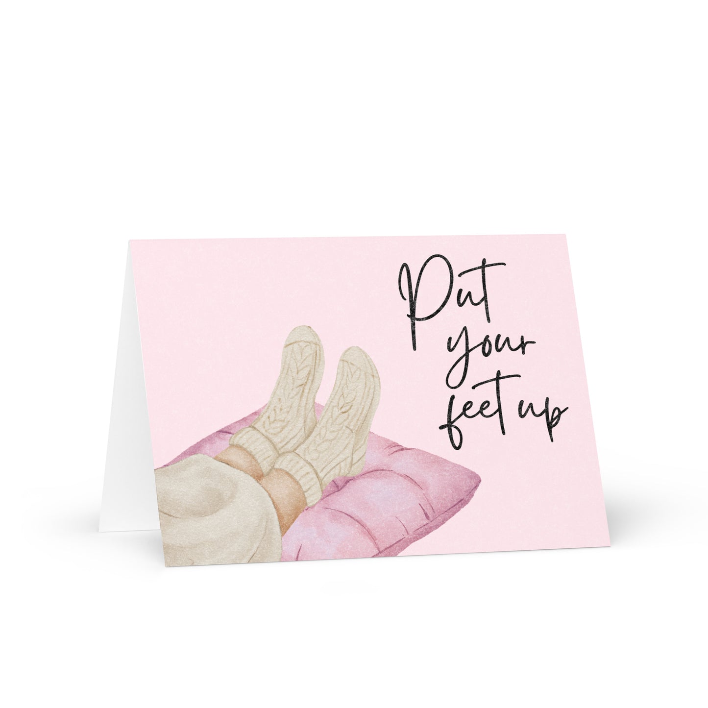 Greetings Card - Put Your Feet Up Get Well Soon Card